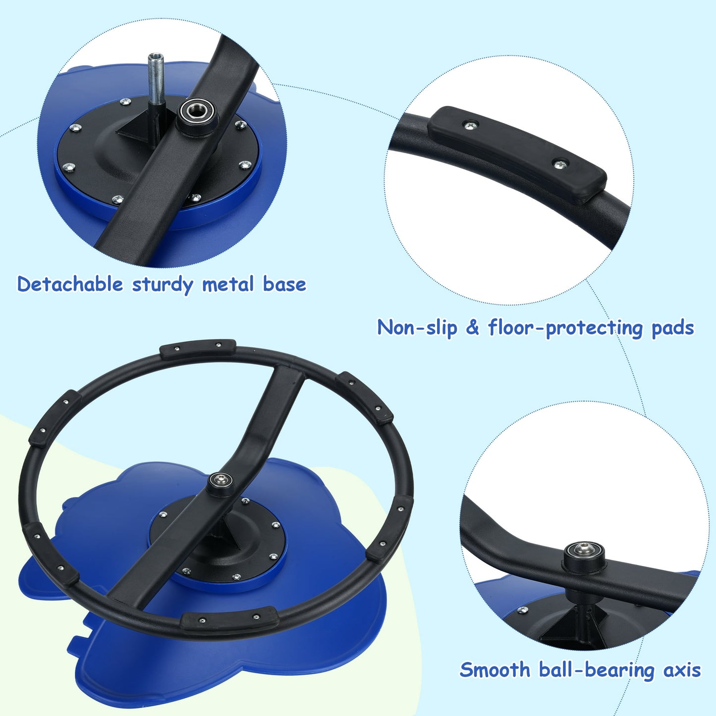 Sensory Spinning Chair For Autistic Kids,Kids Swivel Chair,Body Coordination Training Chair For Kids 5-7 Kids,Rocket Non Slip Sensory Toys 360° Spinning Chair For Kids Gifts