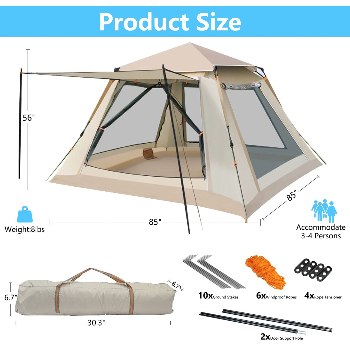instant Up Tent family Camping Tent Instant Up Tent Portable Waterproof Automatic Tent Family Camping Tent