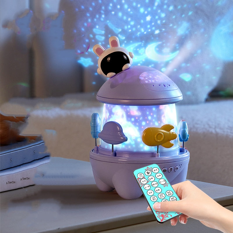 DOMQGA Night Light Projector for Kids,Soothing Sound Machine Remote Baby Night Light Projector,Birthday Christmas Gifts Kids Toys,Pink