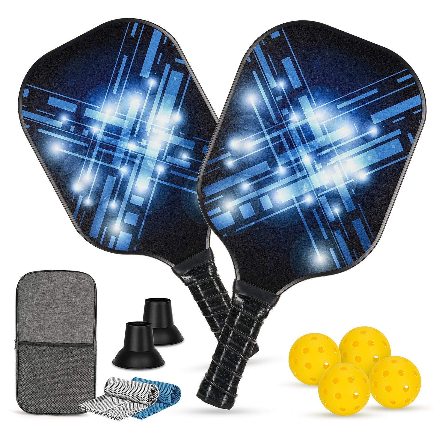 Loewten Pickleball Paddles, USAPA Approved Fiberglass Pickleball Set for Men Women