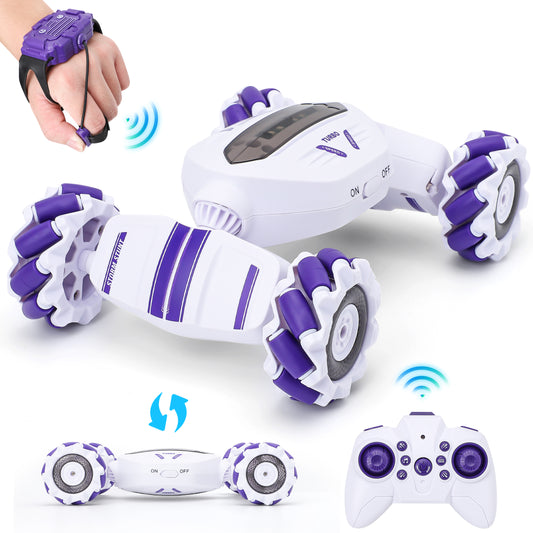 Leowten RC Cars, Remote Control & Gesture Sensing 360-degree Flips Rotating Stunt Car Toy for Kids