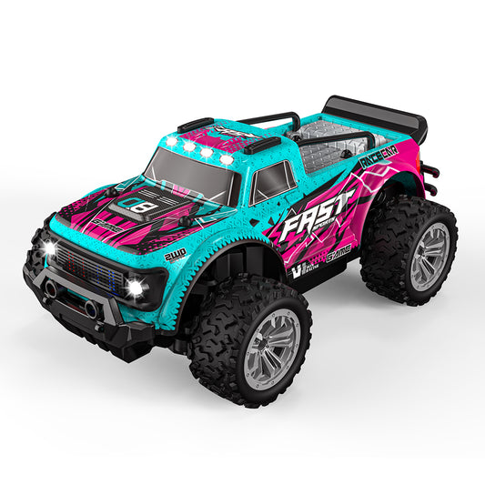 DOMQGA Remote Control Car for Boys Girls,2.4 GHz Multiple Remote Controlled Monster Truck All Terrains Electric Toy Trucks with Two Rechargeable Batteries