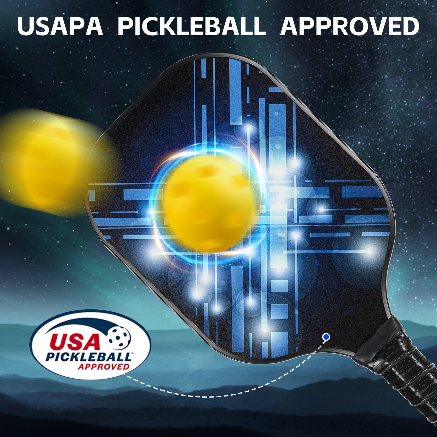 Loewten Pickleball Paddles, USAPA Approved Fiberglass Pickleball Set for Men Women