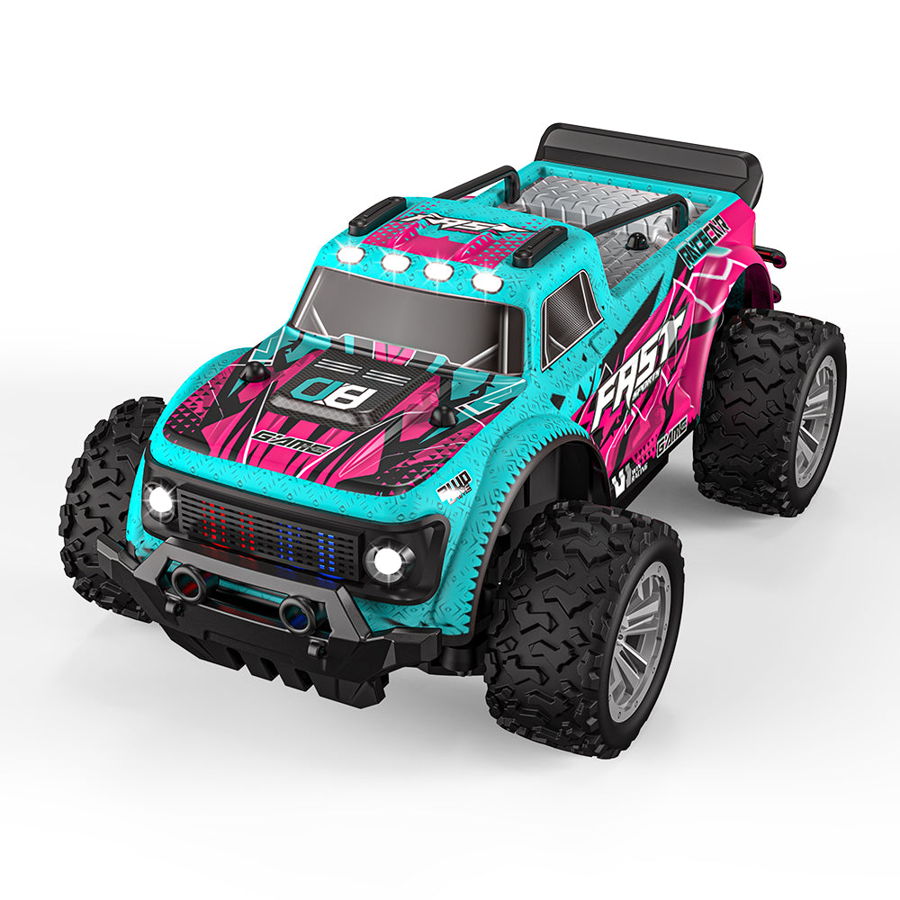 DOMQGA Remote Control Car for Boys Girls,2.4 GHz Multiple Remote Controlled Monster Truck All Terrains Electric Toy Trucks with Two Rechargeable Batteries