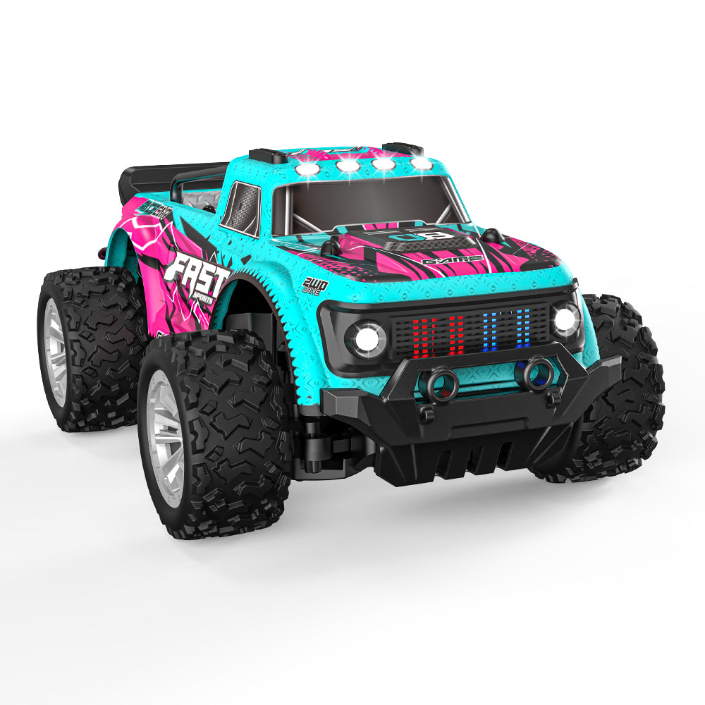 DOMQGA Remote Control Car for Boys Girls,2.4 GHz Multiple Remote Controlled Monster Truck All Terrains Electric Toy Trucks with Two Rechargeable Batteries