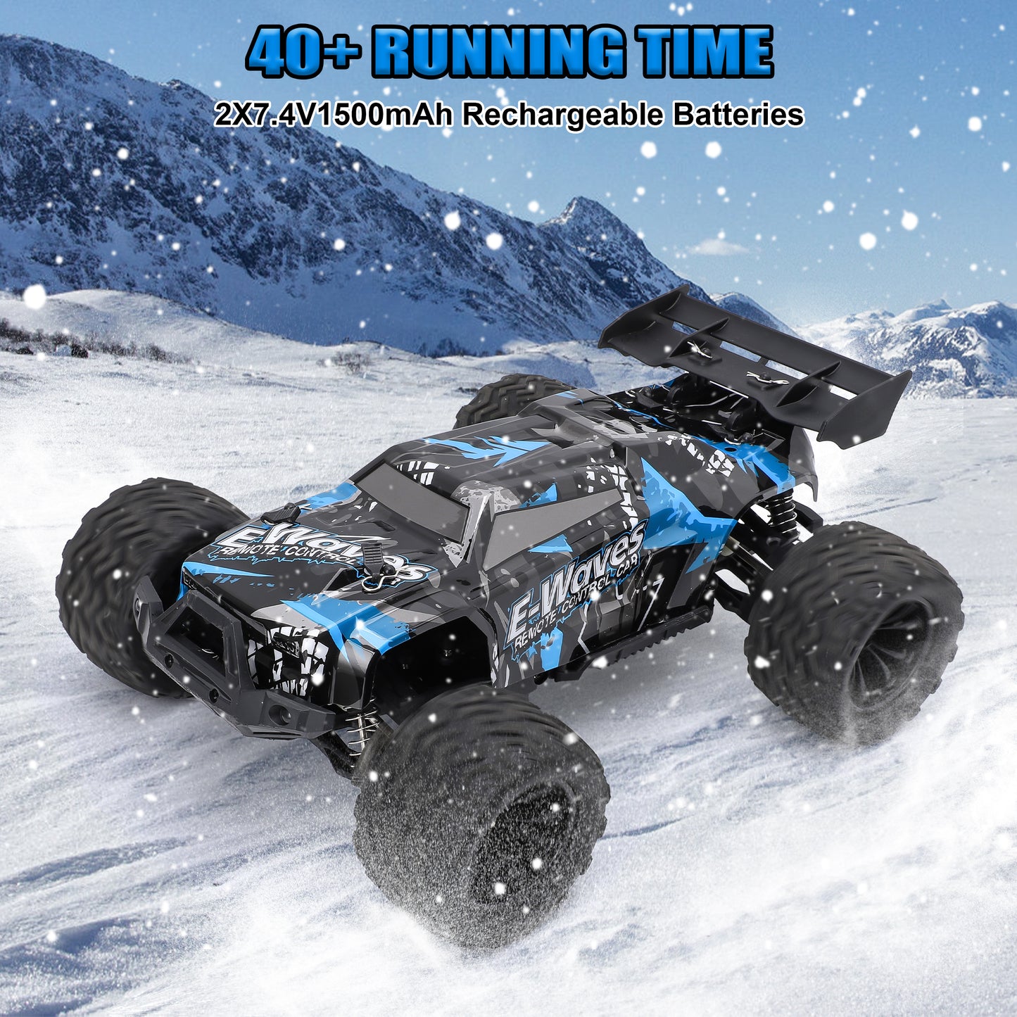 Loewten RC Cars, 1:14 Scale Ready to Run Fast Remote Control Car, High Speed Jump RC Truck with 2 Rechargeable Batteries and 2 Car Shell