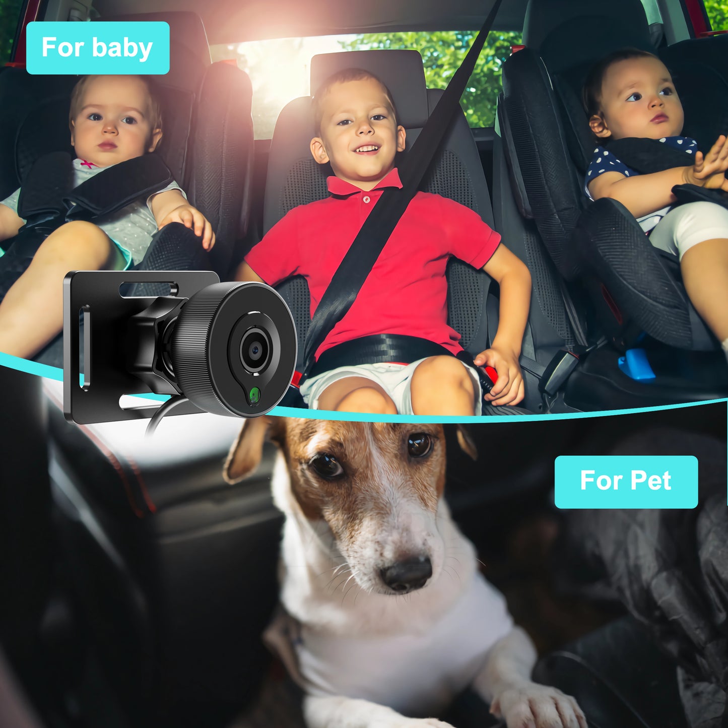 Loewten Baby Car Camera HD 1080P, Baby Car Mirror with Night Vision Feature, Easy Install,Baby Car Monitor with Camera, Compatible with iPhone