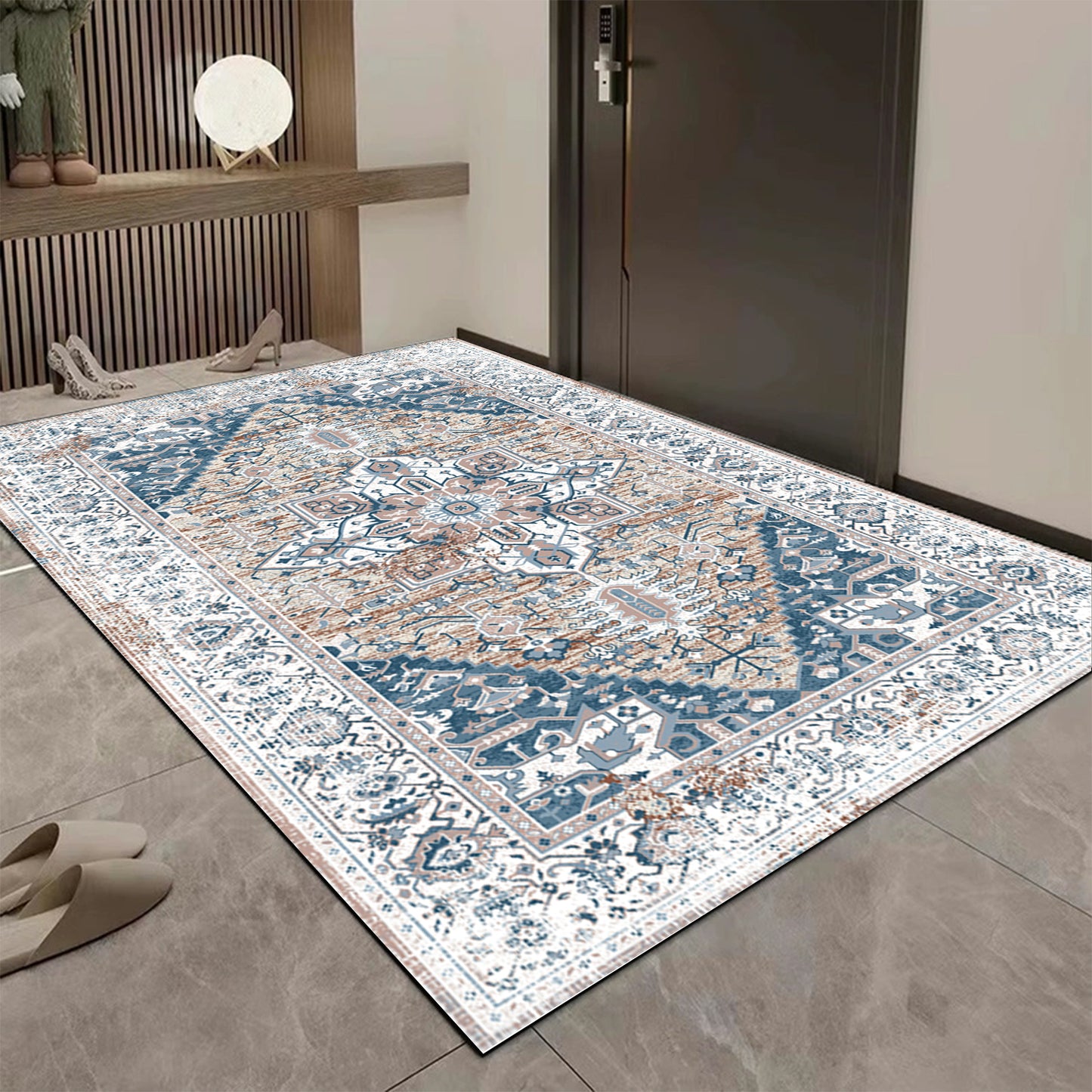 DOMQGA 5'x7' Area Rugs Modern Stylish Large Area Rugs Machine Washable Rugs for Living Room,Dining or Bedroom Foldable Home Decor Soft Nonslip Rug