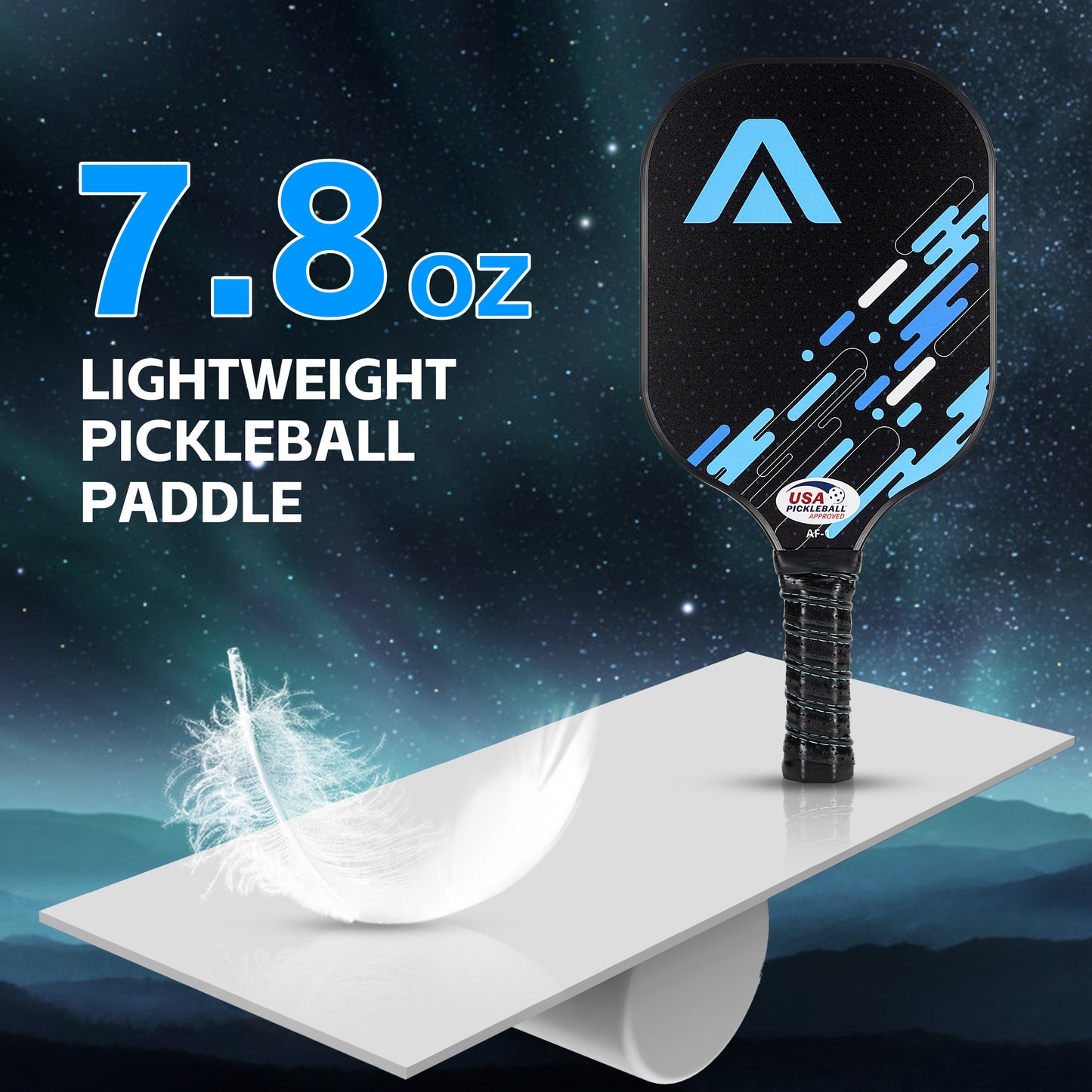 Loewten Pickleball Paddles,USAPA Approved Carbon Fiber Surface Pickleball Set of 2 with 4 Pickleball Balls for Beginners & Pros