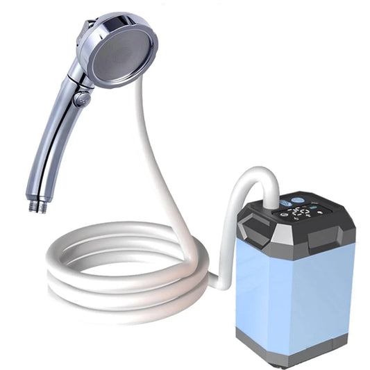Digital Display Bathe Tool Portable Cordless Camping Shower Outdoor Electric Shower Pump Rechargeable Shower Large Capacity Hiking Traveling Shower Digital Display Bathe Tool