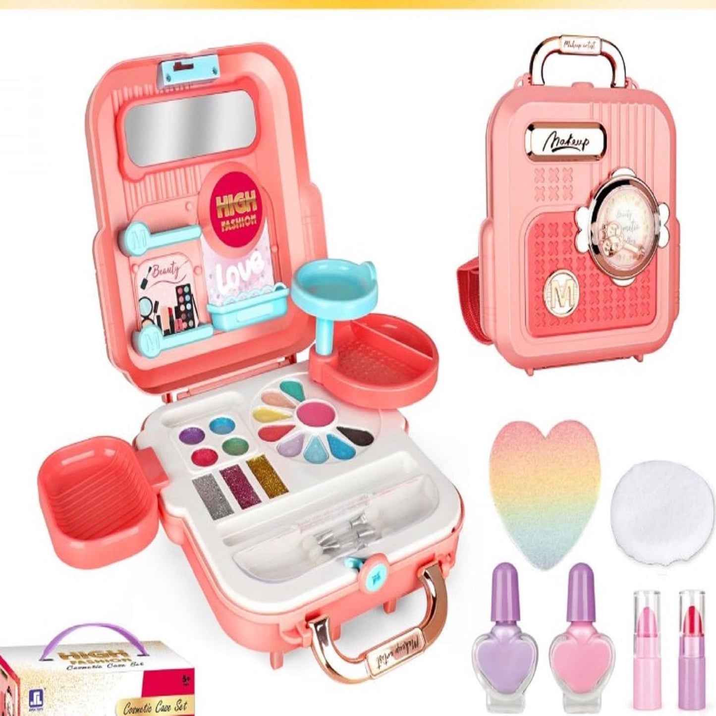 Kids Makeup Set, Girls Gift, 13 Pieces Makeup Toys, Washable Little Girl Princess Makeup Toys With School Bag, Birthday Christmas Gift For 3 4 5 6 7 8 9 10Years Old Girls