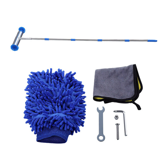 Pool Brush with Round Ends with EZ Clip for Cleaning Pool Walls, Steps, Inground/Above Ground Swimming Pool 6.3FT Pole 193CM